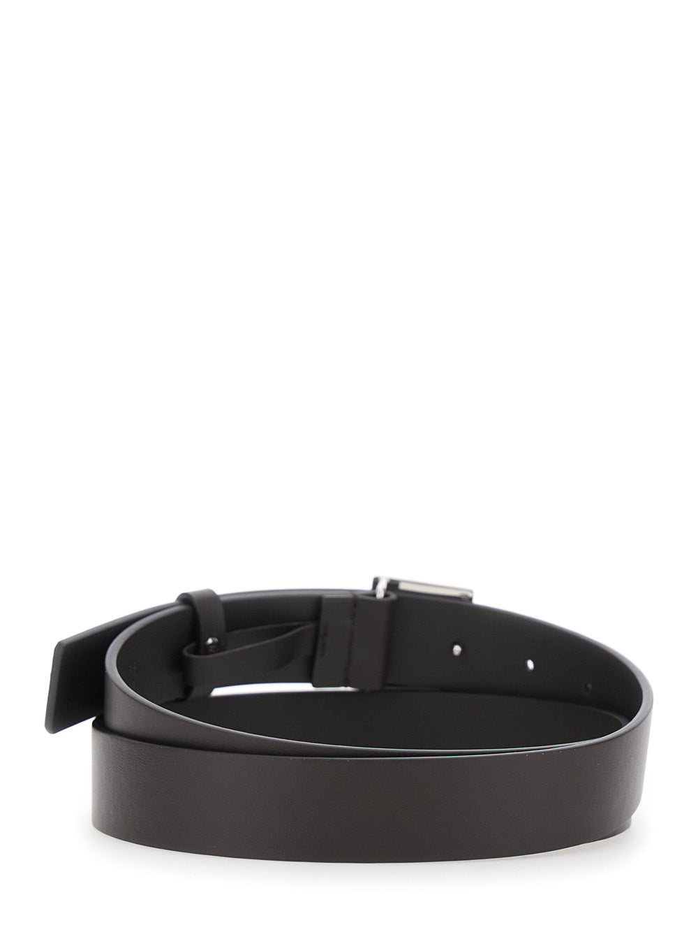 Fendi Men 3 Cm Pelle Ff Metal Silver FENDI