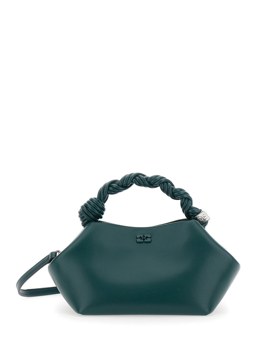 Ganni Women Handbag With Leather Details Green Women GANNI