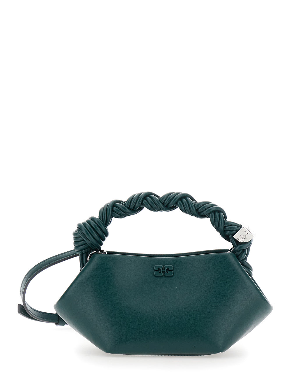 Ganni Women Handbag With Magnetic Closure And Green Leather Details For Women GANNI
