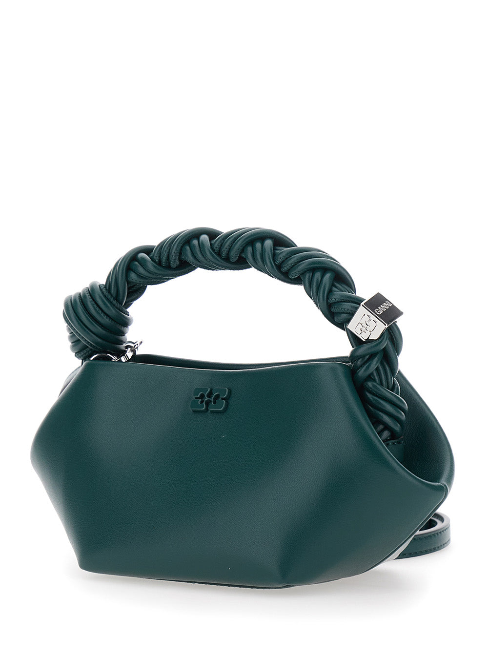 Ganni Women Handbag With Magnetic Closure And Green Leather Details For Women GANNI