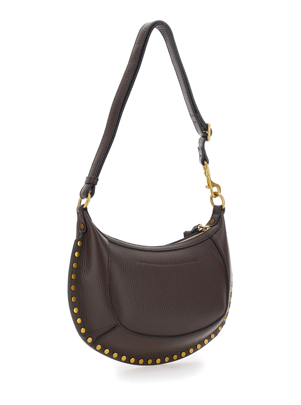 Isabel Marant Women Crossbody Bag Oskan Moon-Gz With Leather Details And Logo, Brown, Woman ISABEL MARANT