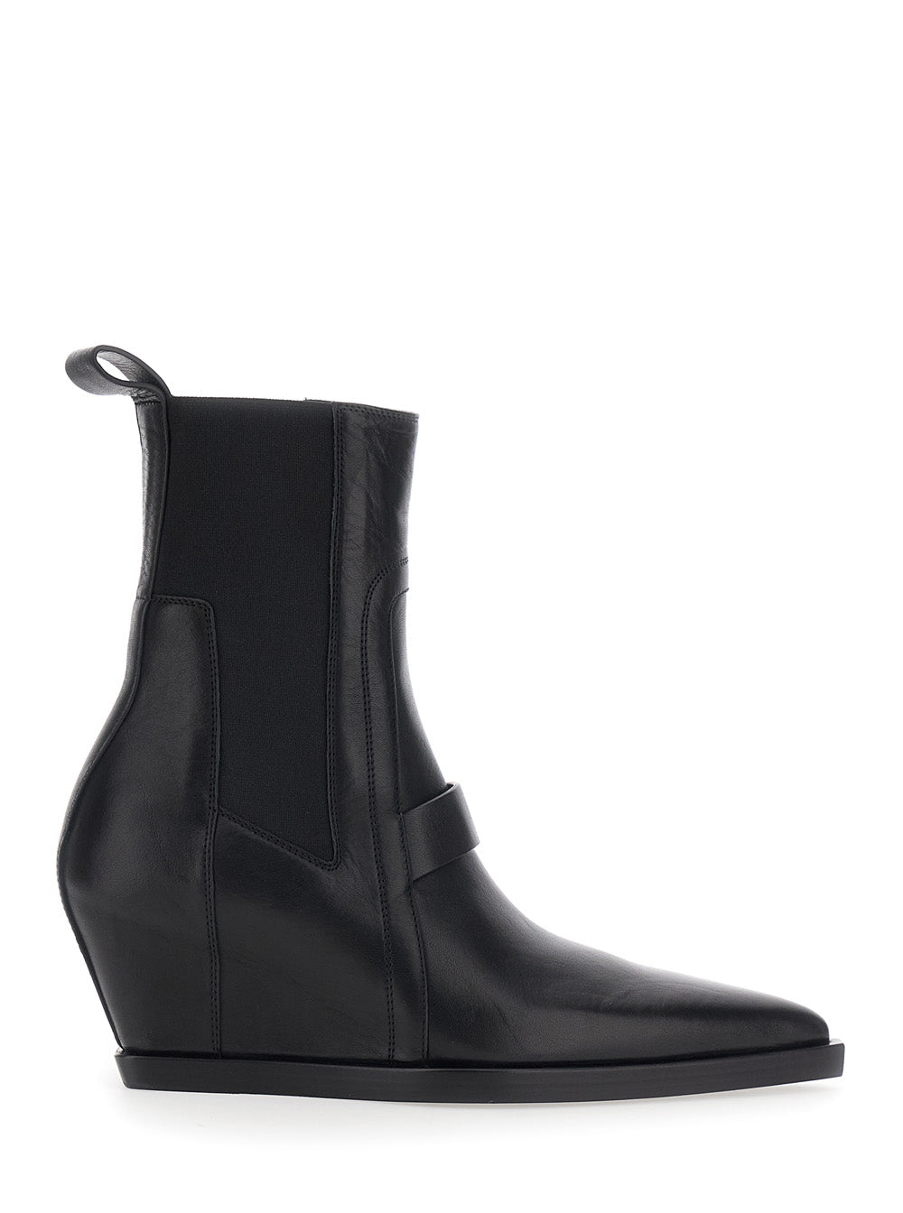 Rick Owens Women Sharp Wedge Sliver Ankle Boots With High Heel And Pointed Toe Black Men RICK OWENS