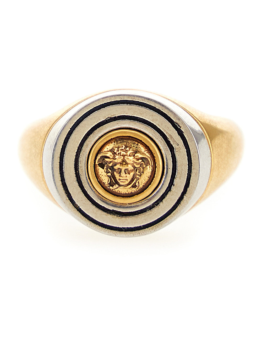 Versace Men Ring With Medusa On Metallic Band For Women VERSACE