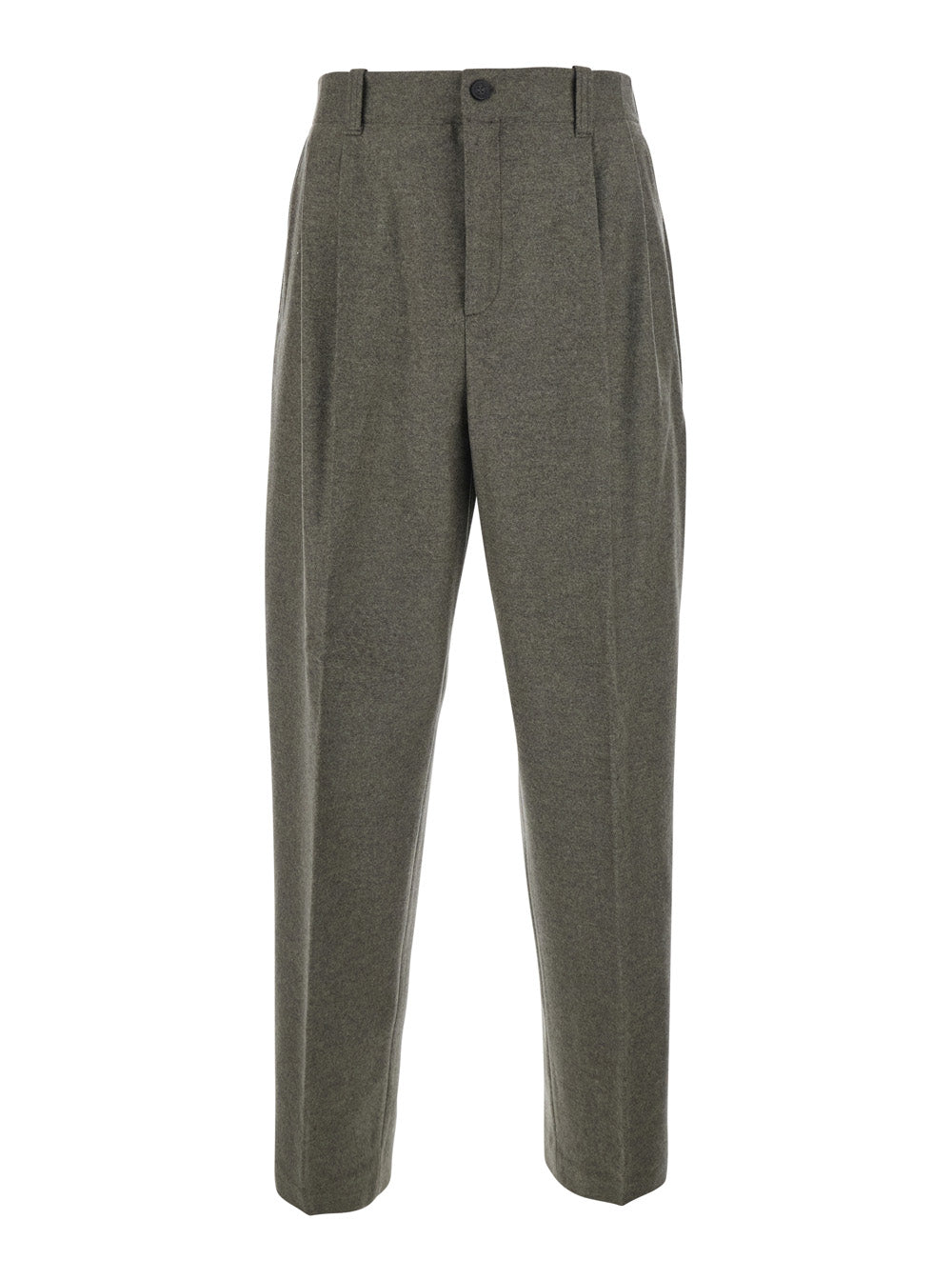 Golden Goose Men Pants Flamnella Di Lana With 100% Virgin Wool Green Woman GOLDEN GOOSE