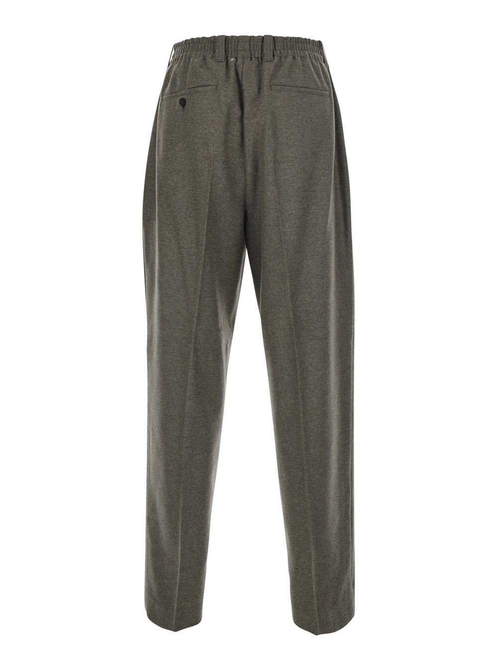 Golden Goose Men Pants Flamnella Di Lana With 100% Virgin Wool Green Woman GOLDEN GOOSE