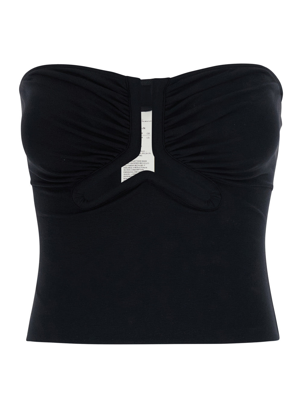 Rick Owens Women Alannah Bustier With Unique Details And Black Tech Fabric For Women RICK OWENS