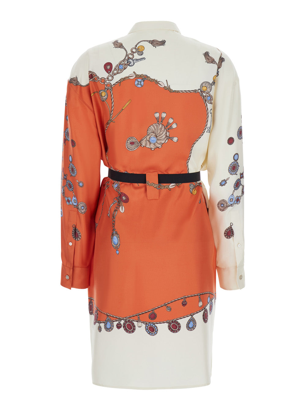Versace Women Dress Twill Silk Stolen Jewels VERSACE