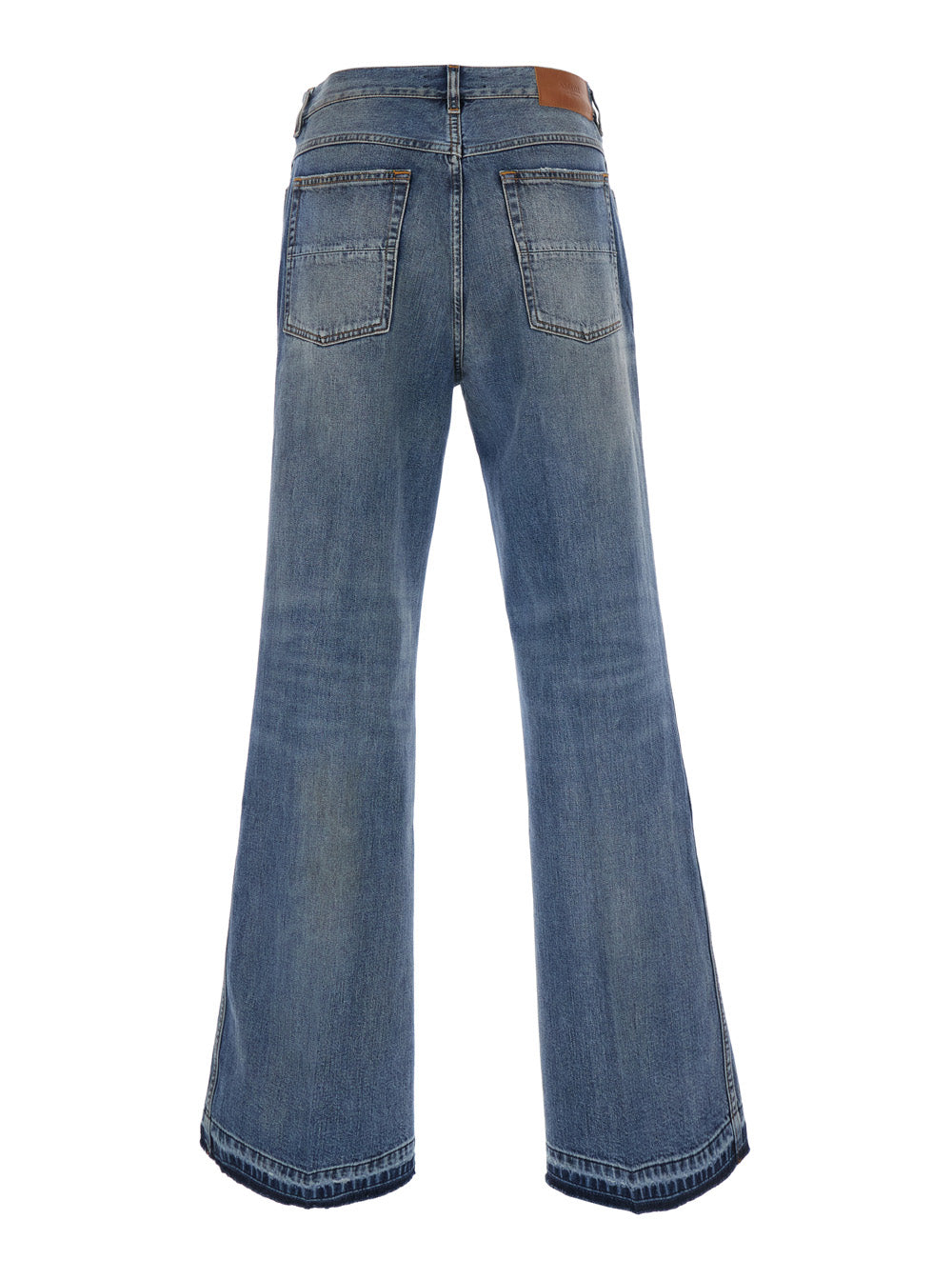 Amiri Men Blue Flare Jeans With Five-Pocket Design And Faded Effect In Denim For Men AMIRI