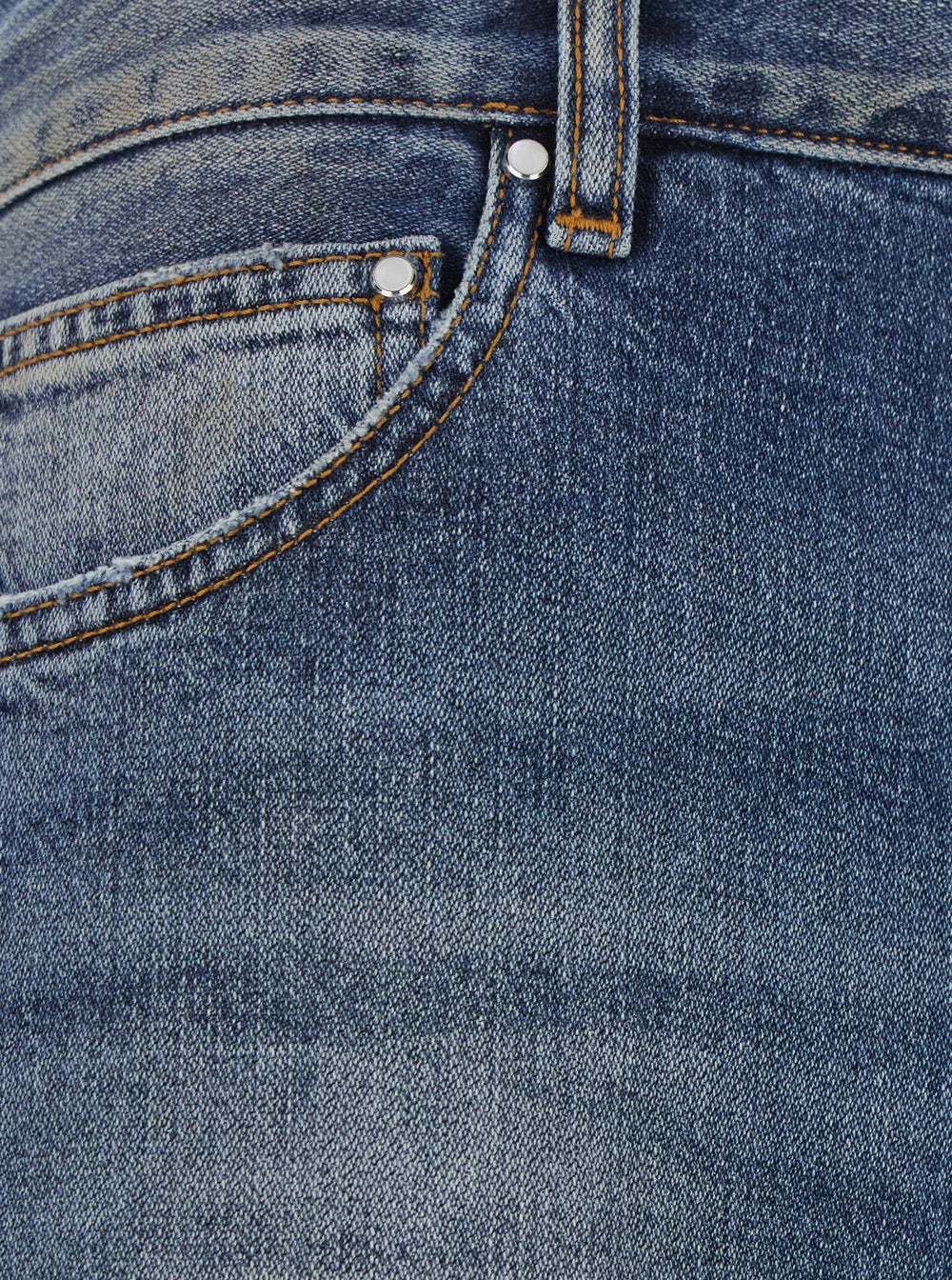 Amiri Men Blue Flare Jeans With Five-Pocket Design And Faded Effect In Denim For Men AMIRI