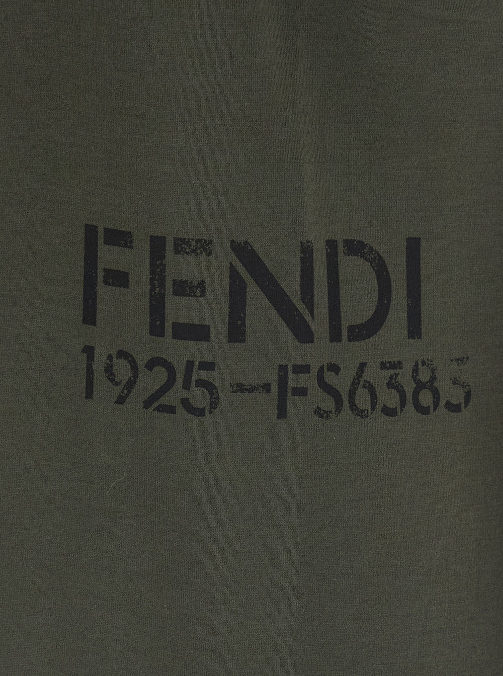 Fendi Women Green Crew Neck T-Shirt With Logo Lettering On The Front In Cotton For Women FENDI