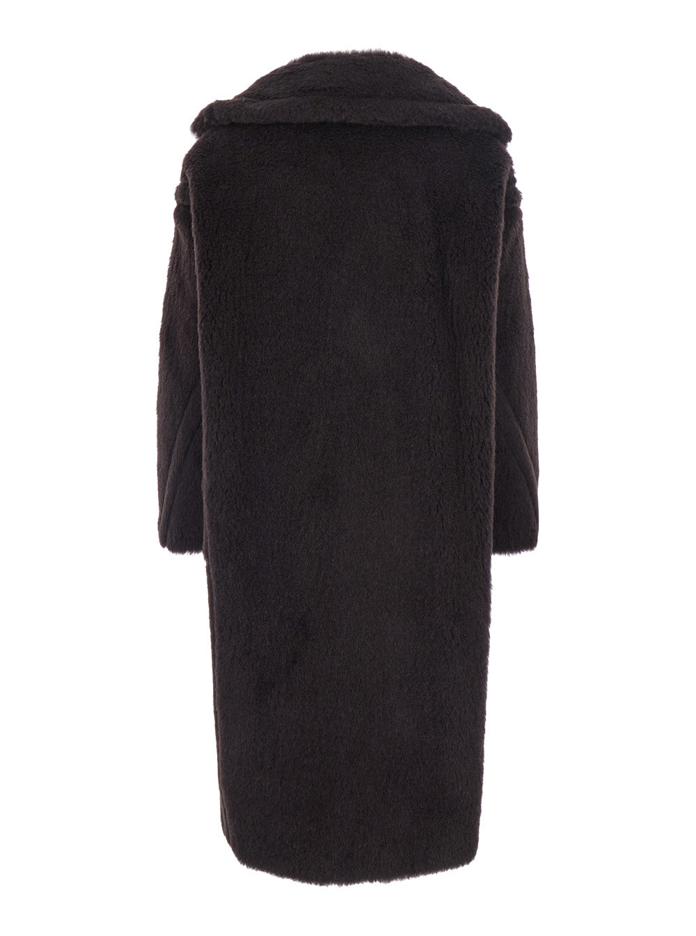 Max Mara Women 'Ted Girl' Brown Double-Breasted Coat With Maxi Notched Revers In Wool Blend For Women MAX MARA