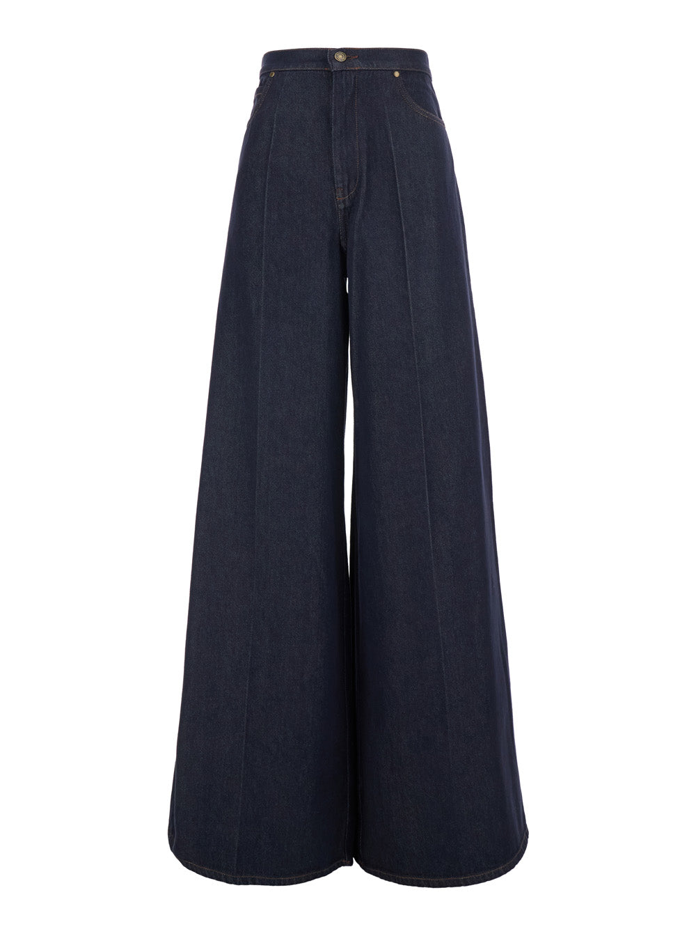 Max Mara Women 'Quatto' Blue High-Waisted Jeans With Wide Leg In Denim For Women MAX MARA