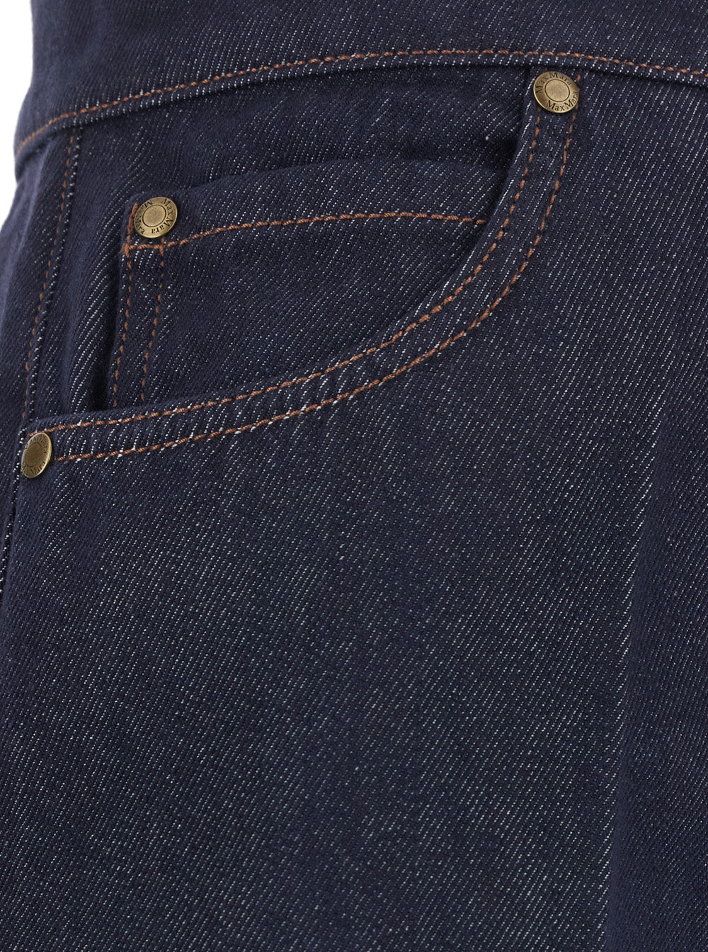 Max Mara Women 'Quatto' Blue High-Waisted Jeans With Wide Leg In Denim For Women MAX MARA