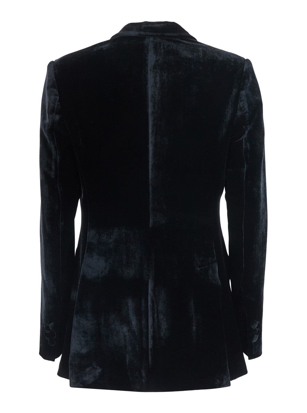 P.A.R.O.S.H. Women Black Double-Breasted Jacket With Peak Revers In Velvet For Women P.A.R.O.S.H.