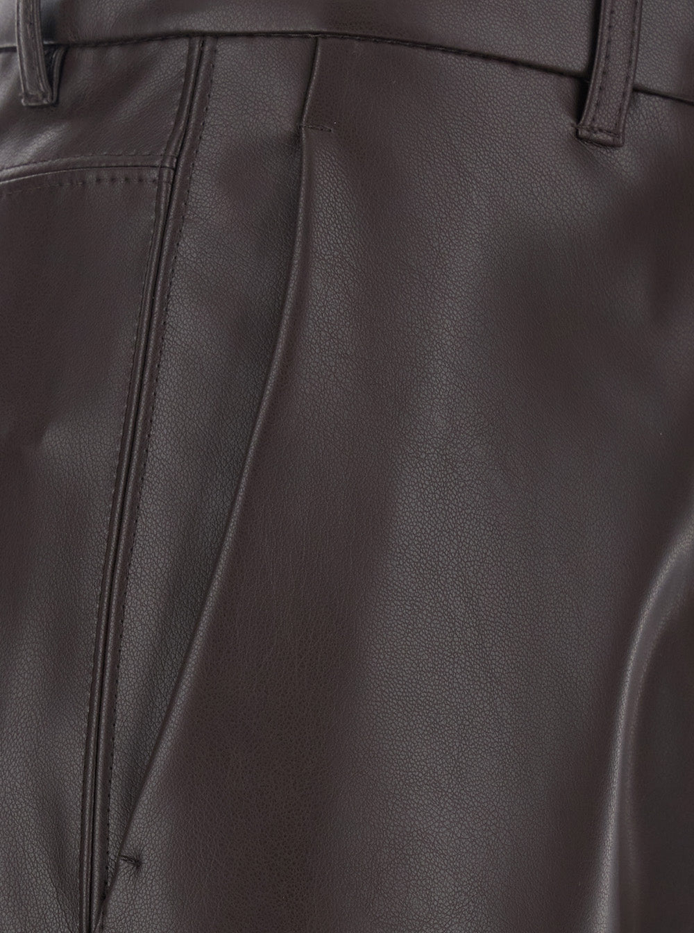 'S Maxmara Women 'Sospiro' Brown Pants With Two Patch Pockets On The In Brown Ecoleather For Women S MAX MARA