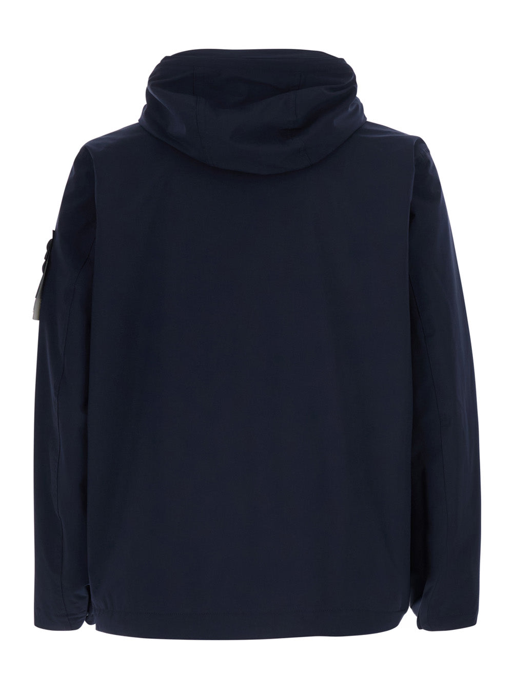 Stone Island Men Blue Jacket With Hood And Logo Patch On The Sleeve In Tech Fabric Men STONE ISLAND