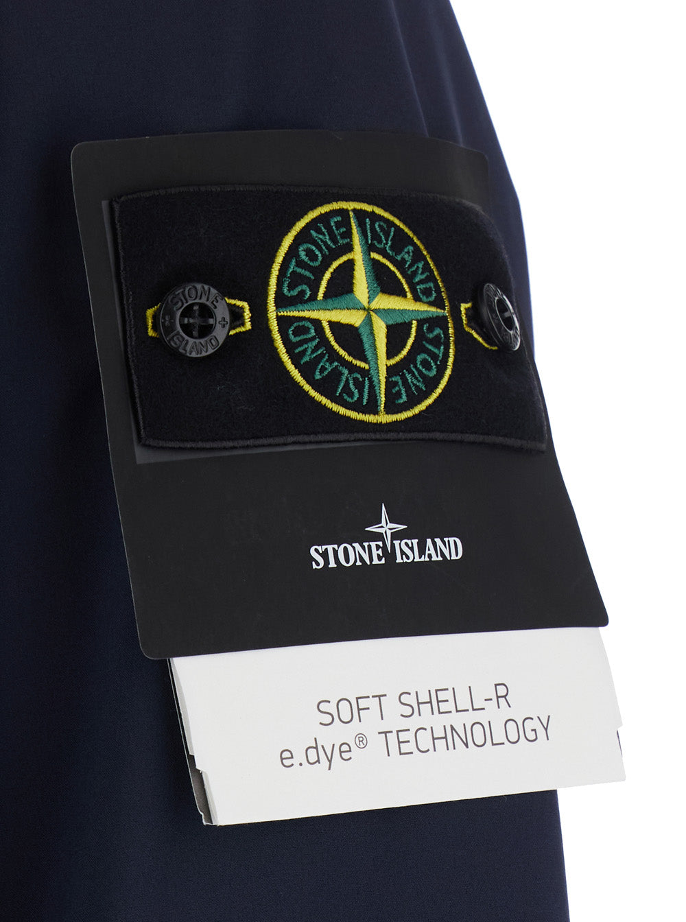 Stone Island Men Blue Jacket With Hood And Logo Patch On The Sleeve In Tech Fabric Men STONE ISLAND