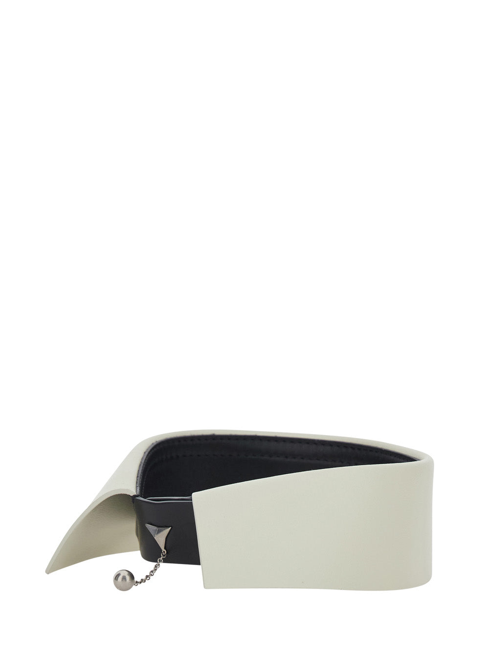 Fendi Women White Collar With Sphere Pendant In Leather For Women FENDI