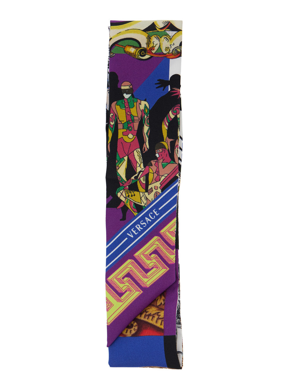 Versace Women Silk Multicolor Theater Print Scarf For Women VERSACE