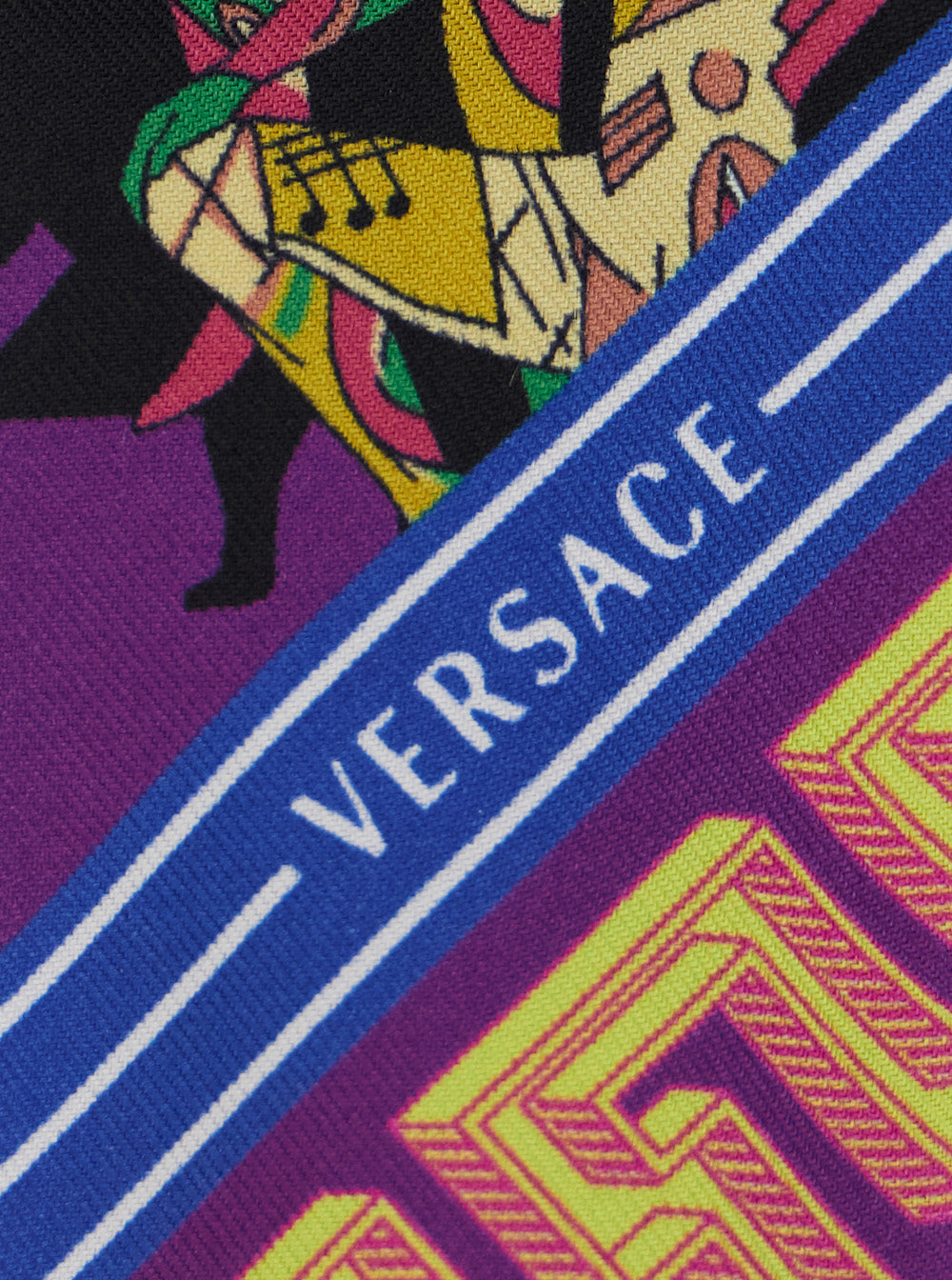Versace Women Silk Multicolor Theater Print Scarf For Women VERSACE