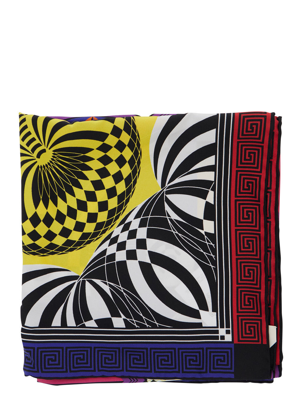 Versace Women Multicolor Square Scarf With All-Over Print In Silk For Women VERSACE