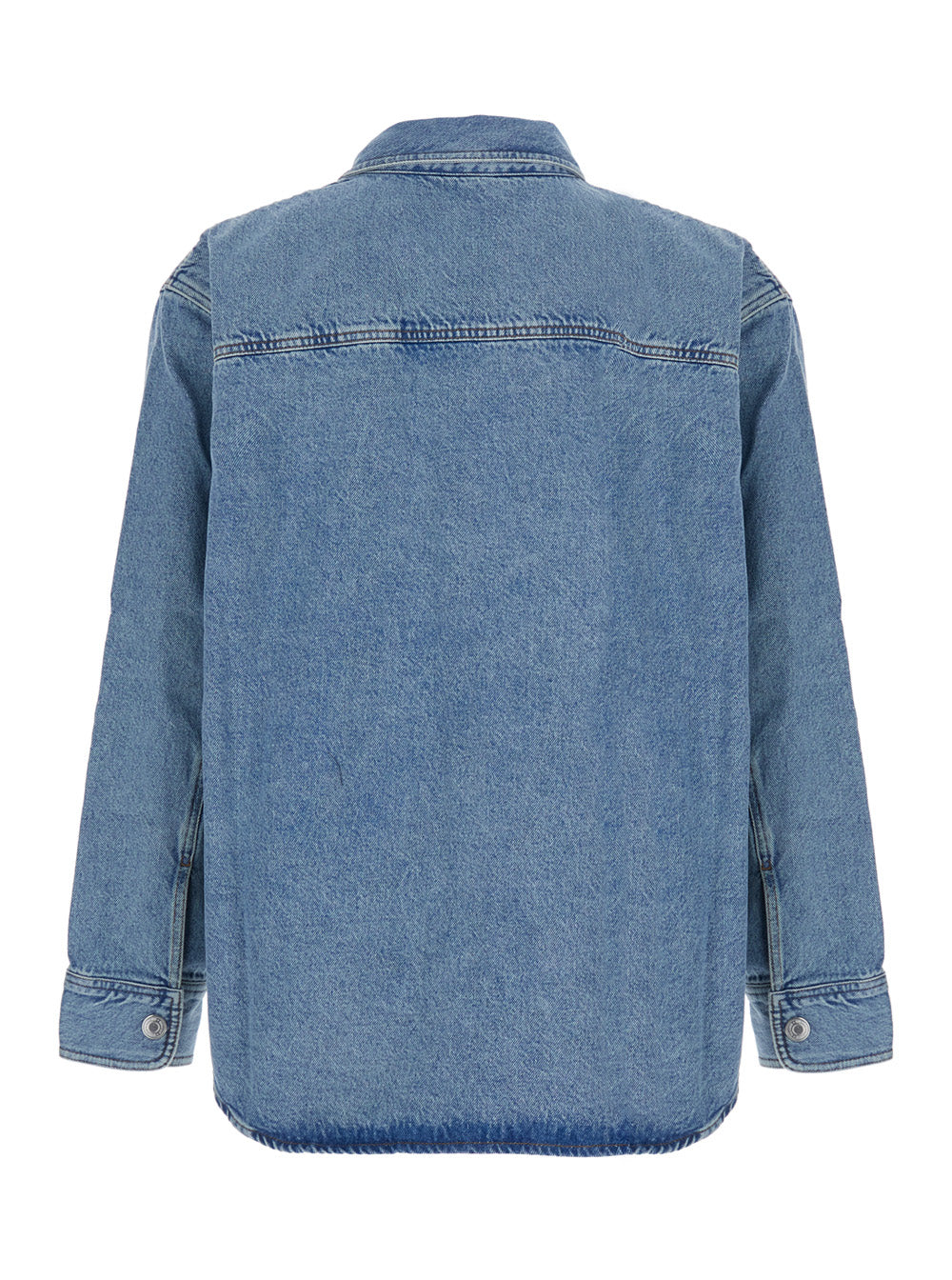 Ami Paris Men Light Blue Shirt With Classic Collar And Tone-On-Tone Adc Embroidery On The Front In Cotton For Men AMI PARIS