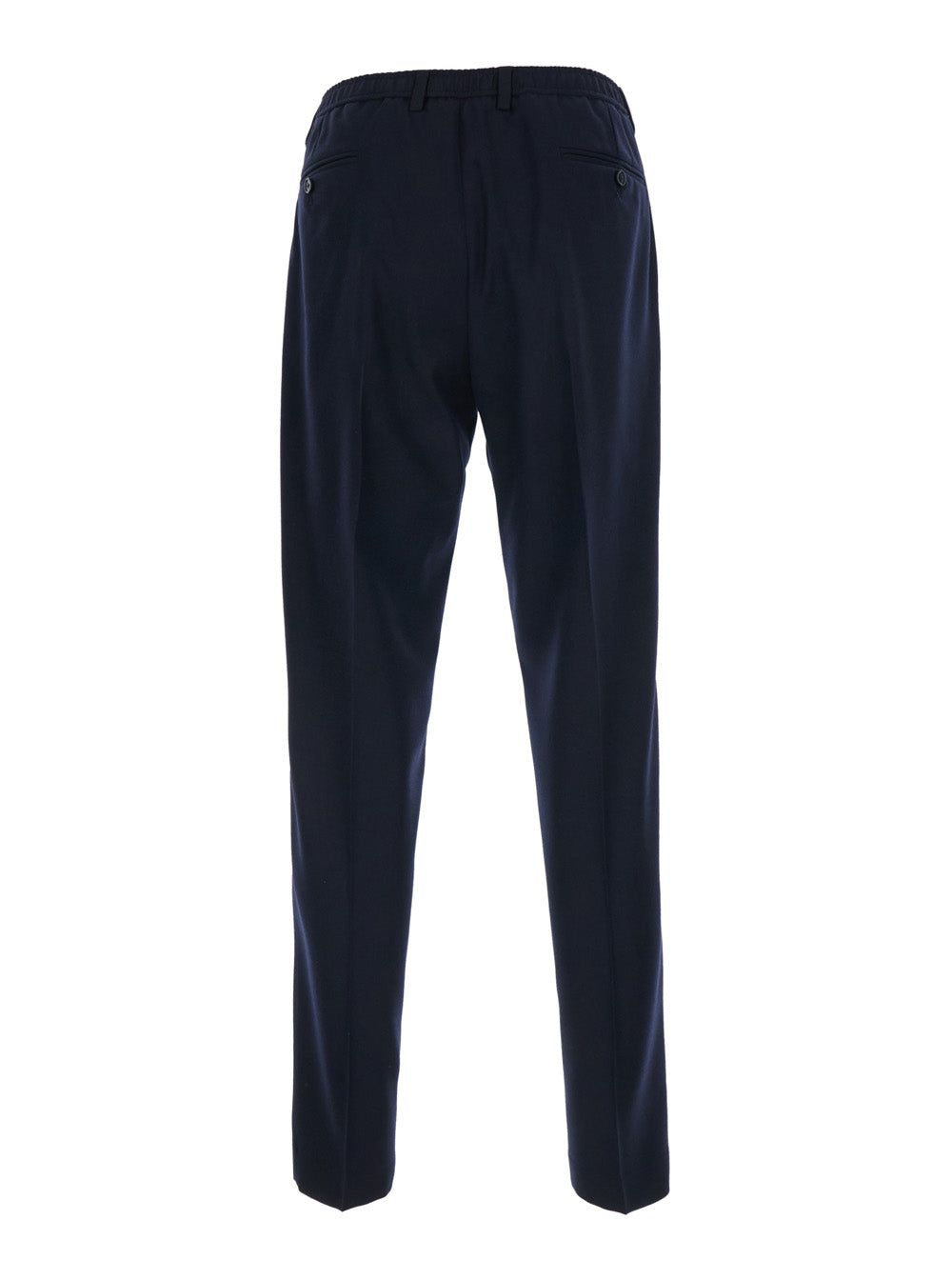 Dolce & Gabbana Men Blue Pants With Belt Loops And Back Pockets In Flannel For Men DOLCE & GABBANA