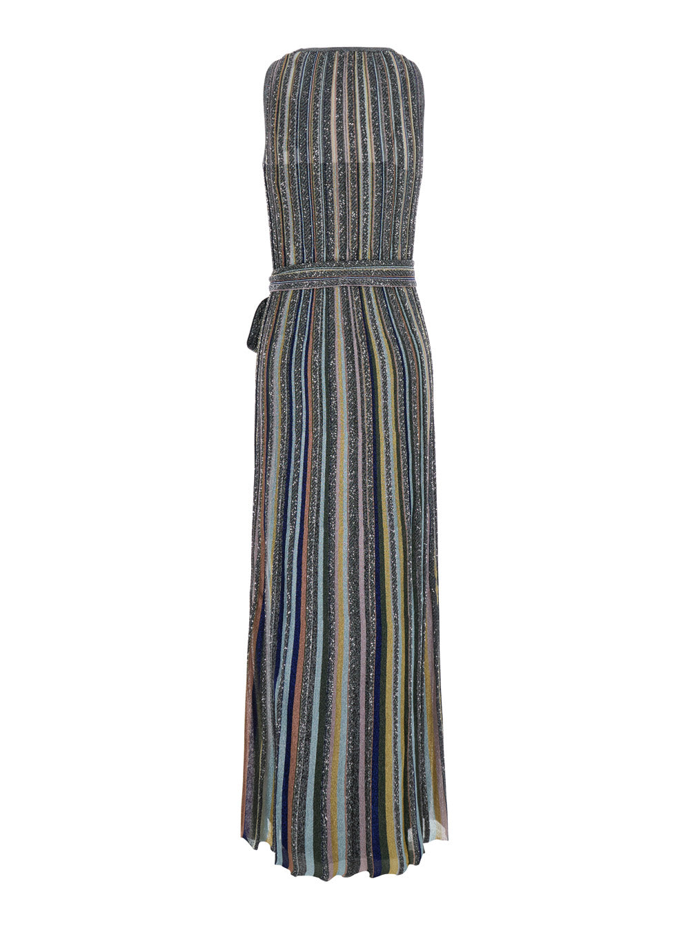 Missoni Women Multicolor Long Dress With V-Neck And All-Over Applied Sequins In Viscose For Women MISSONI