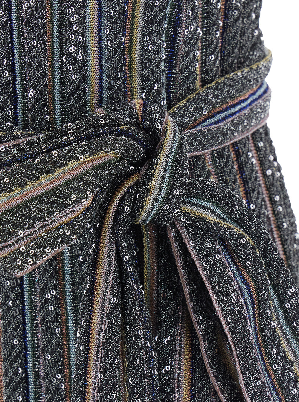 Missoni Women Multicolor Long Dress With V-Neck And All-Over Applied Sequins In Viscose For Women MISSONI