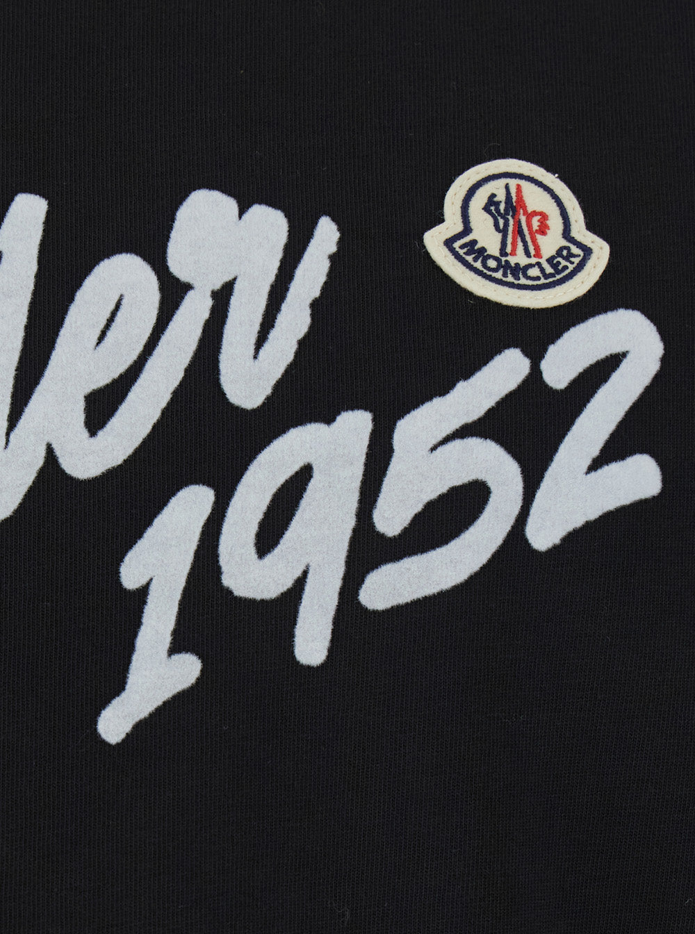 Moncler Men Black Long Sleeve T-Shirt With Logo On The Front In Cotton For Men MONCLER