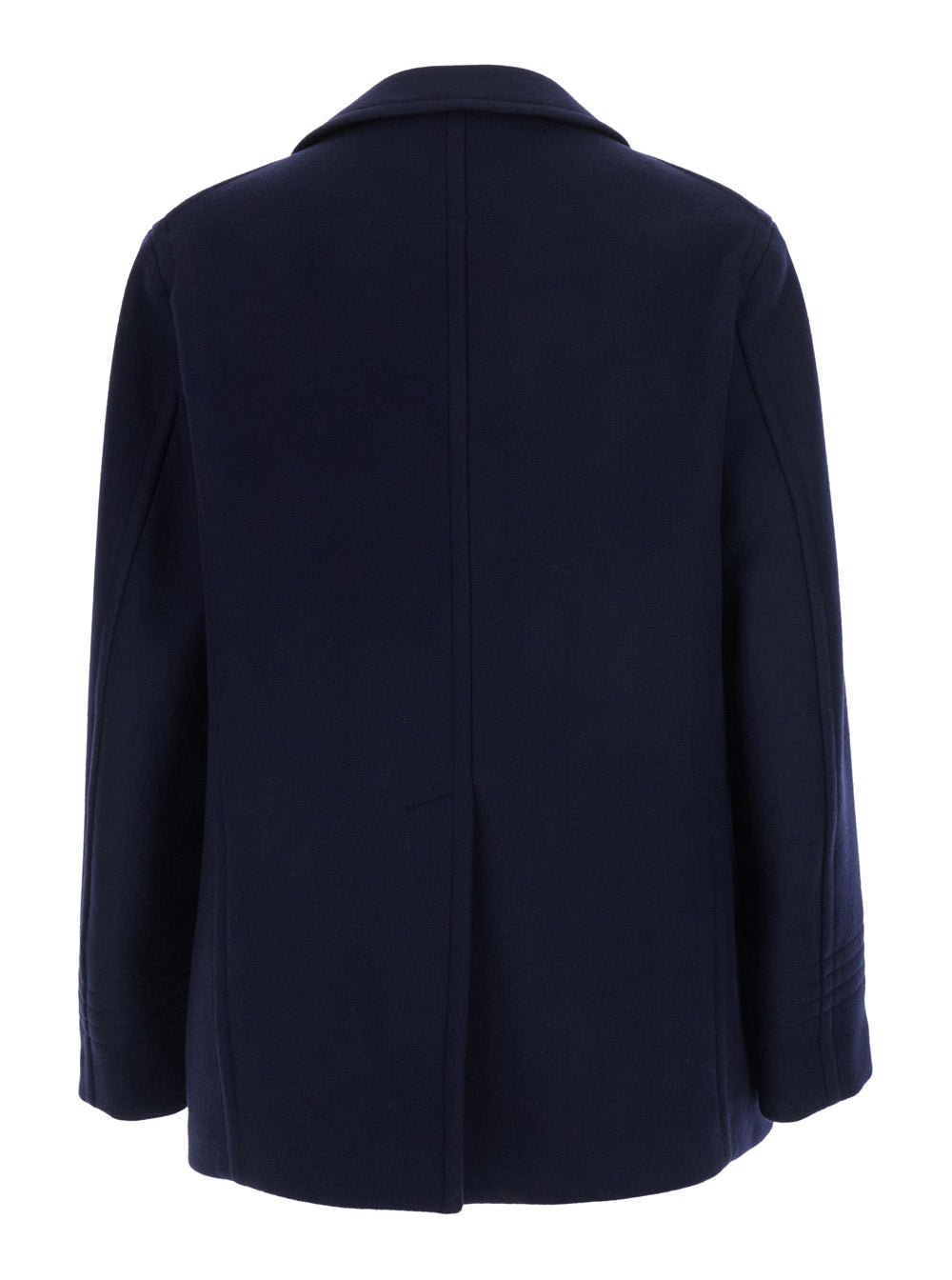 Tom Ford Men Blue Double-Breasted Jacket With Notched Revers In Wool For Men TOM FORD