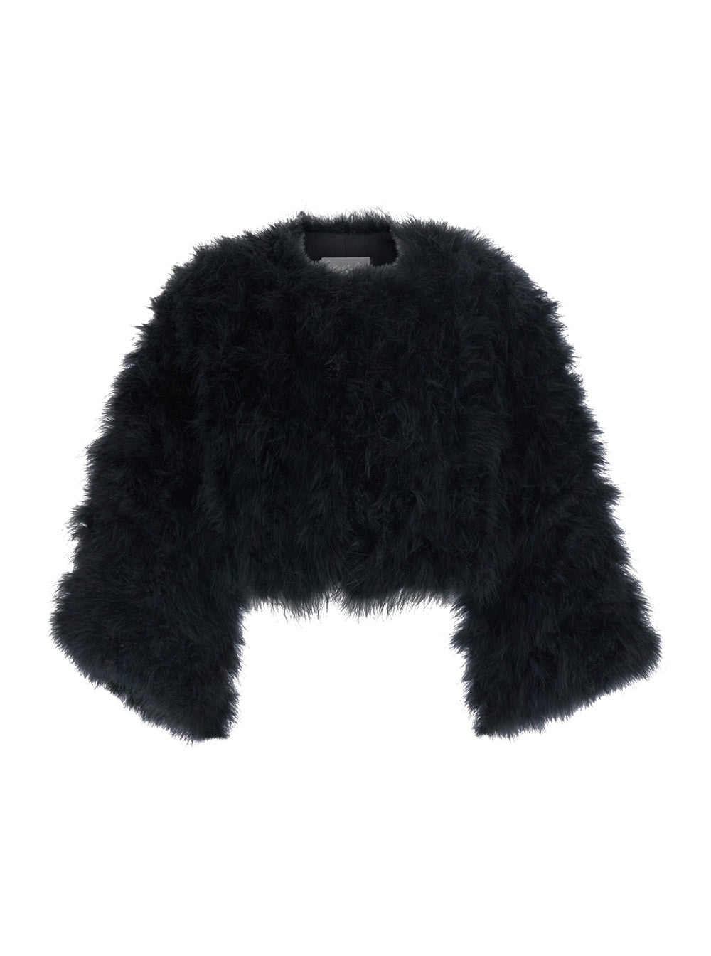 Yves Salomon Women Short Shearling Jacket With Round Collar And Three-Quarter Sleeves In Fur For Women YVES SALOMON