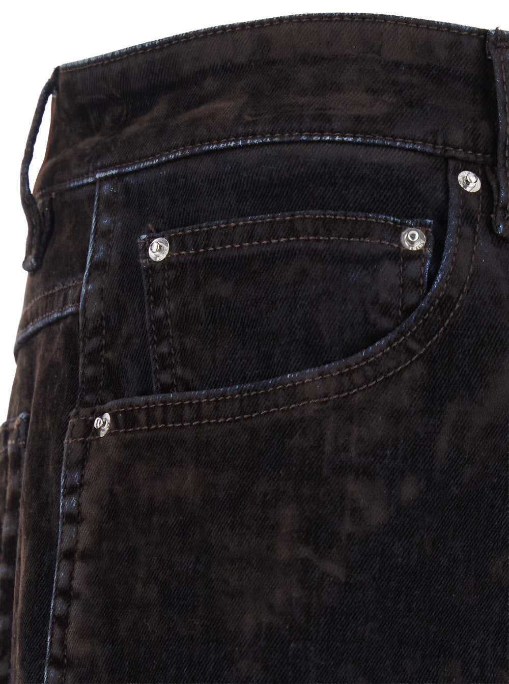 Amiri Men Brown Jeans With Logo Patch On The Back In Denim For Men AMIRI