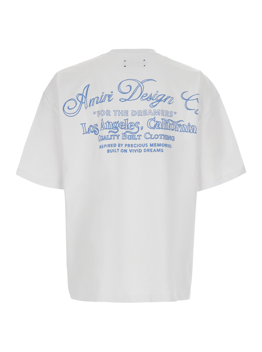 Amiri Men White Crew Neck T-Shirt With Front And Back Print In Cotton For Men AMIRI