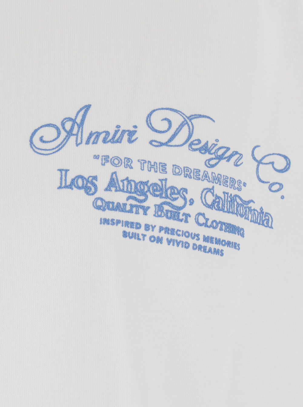 Amiri Men White Crew Neck T-Shirt With Front And Back Print In Cotton For Men AMIRI