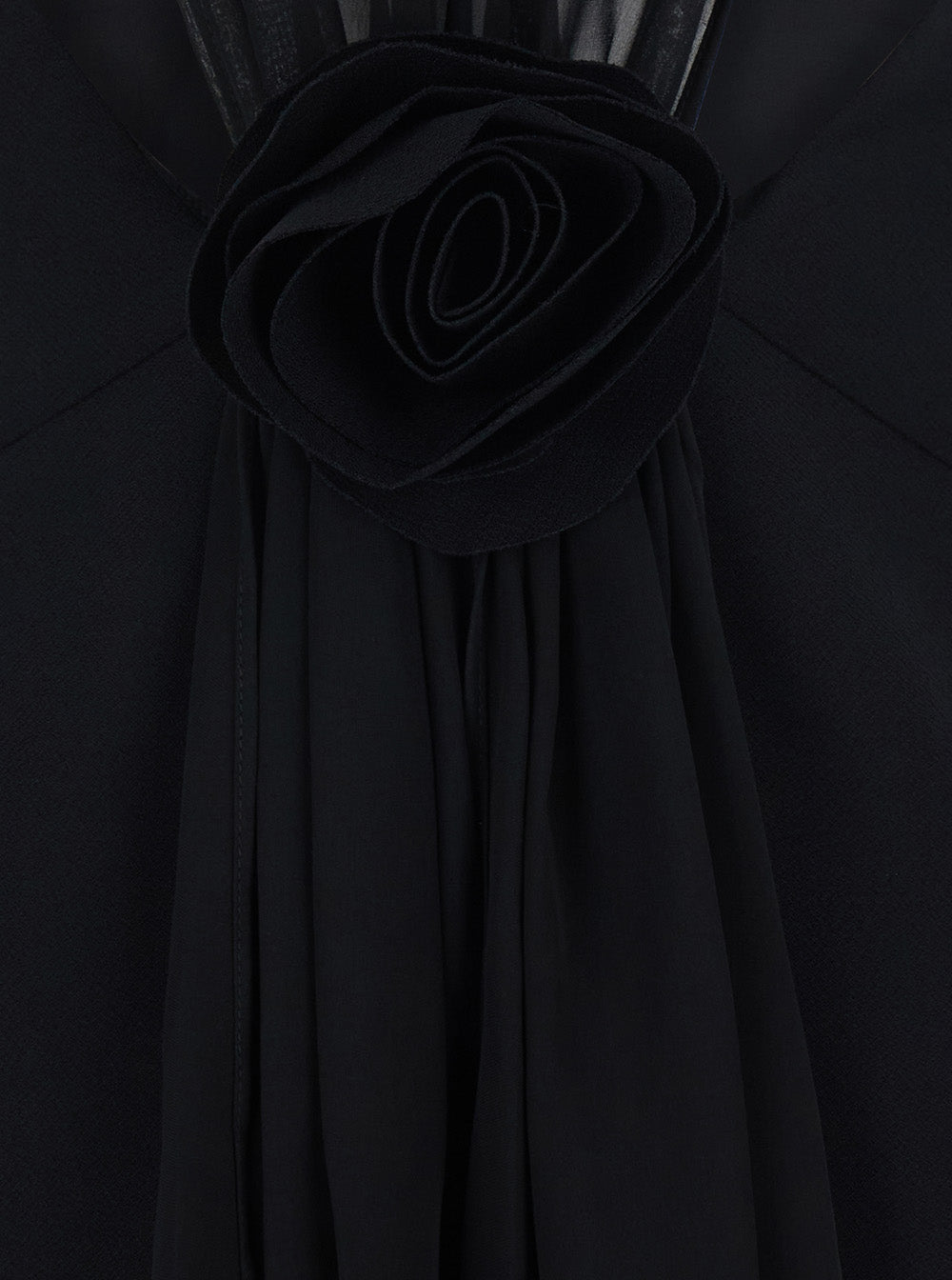 Rotate Women Mini A-Line Dress With Collar And Long Sleeves In Tech Fabric, Black, Women ROTATE