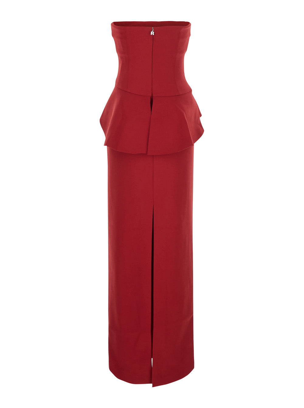 Rotate Women Long Flower Strapless Dress Characterized By A Strapless Design And Red Recycled Polyester Fabric For Women ROTATE