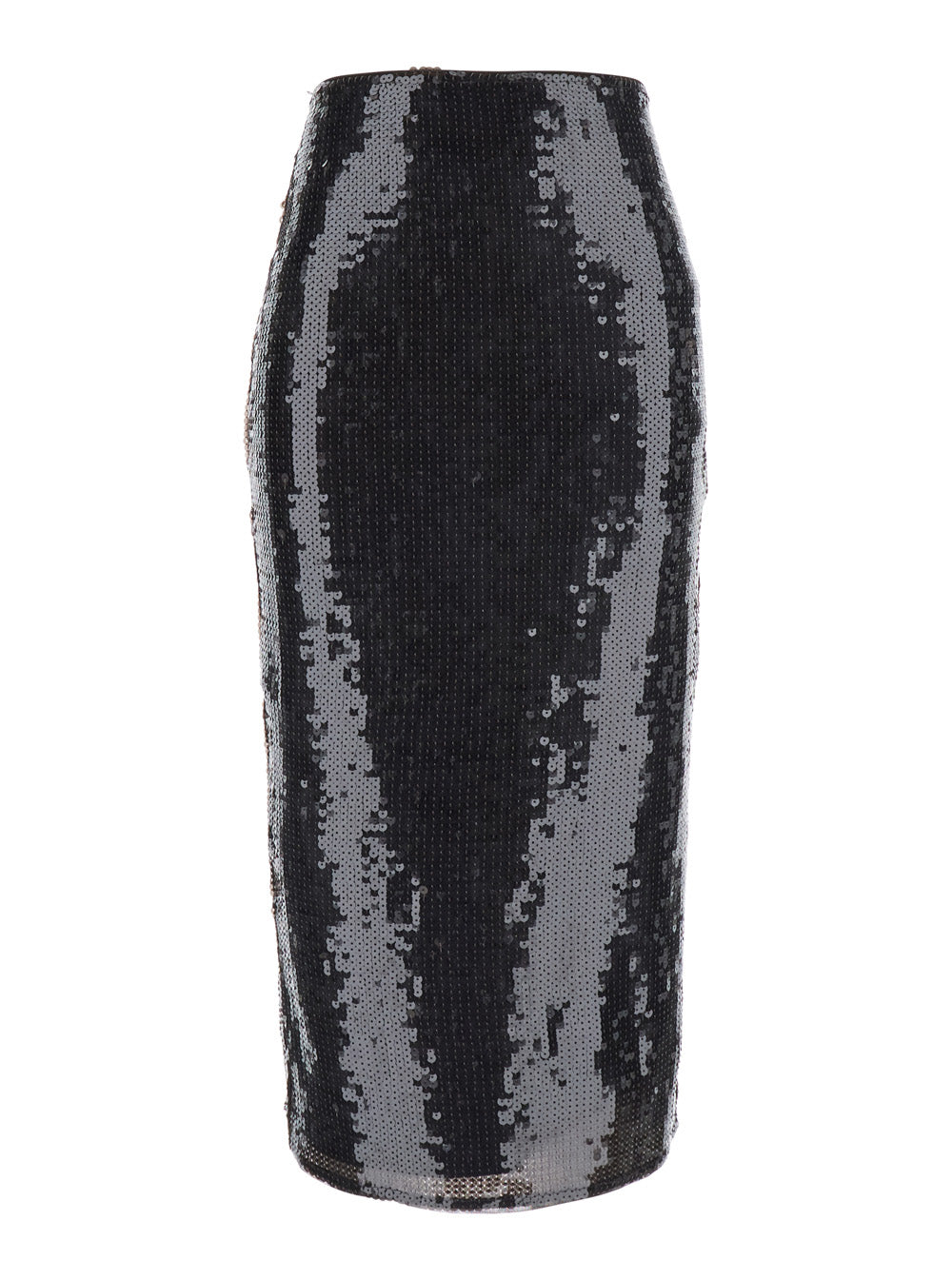 Rotate Women Brown Sequin Pencil Skirt Made Of Recycled Polyester And Elastane For Women ROTATE