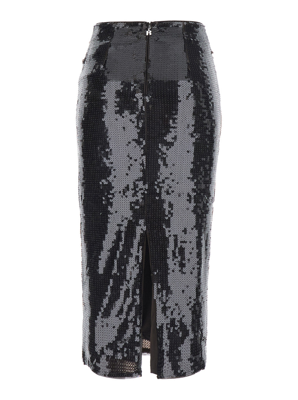 Rotate Women Brown Sequin Pencil Skirt Made Of Recycled Polyester And Elastane For Women ROTATE