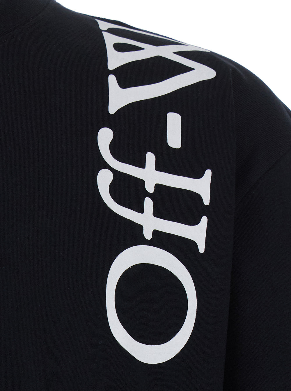Off-White Men Tshirt Vertical Bookish With Logo And Patch In Black Cotton Unisex OFF-WHITE