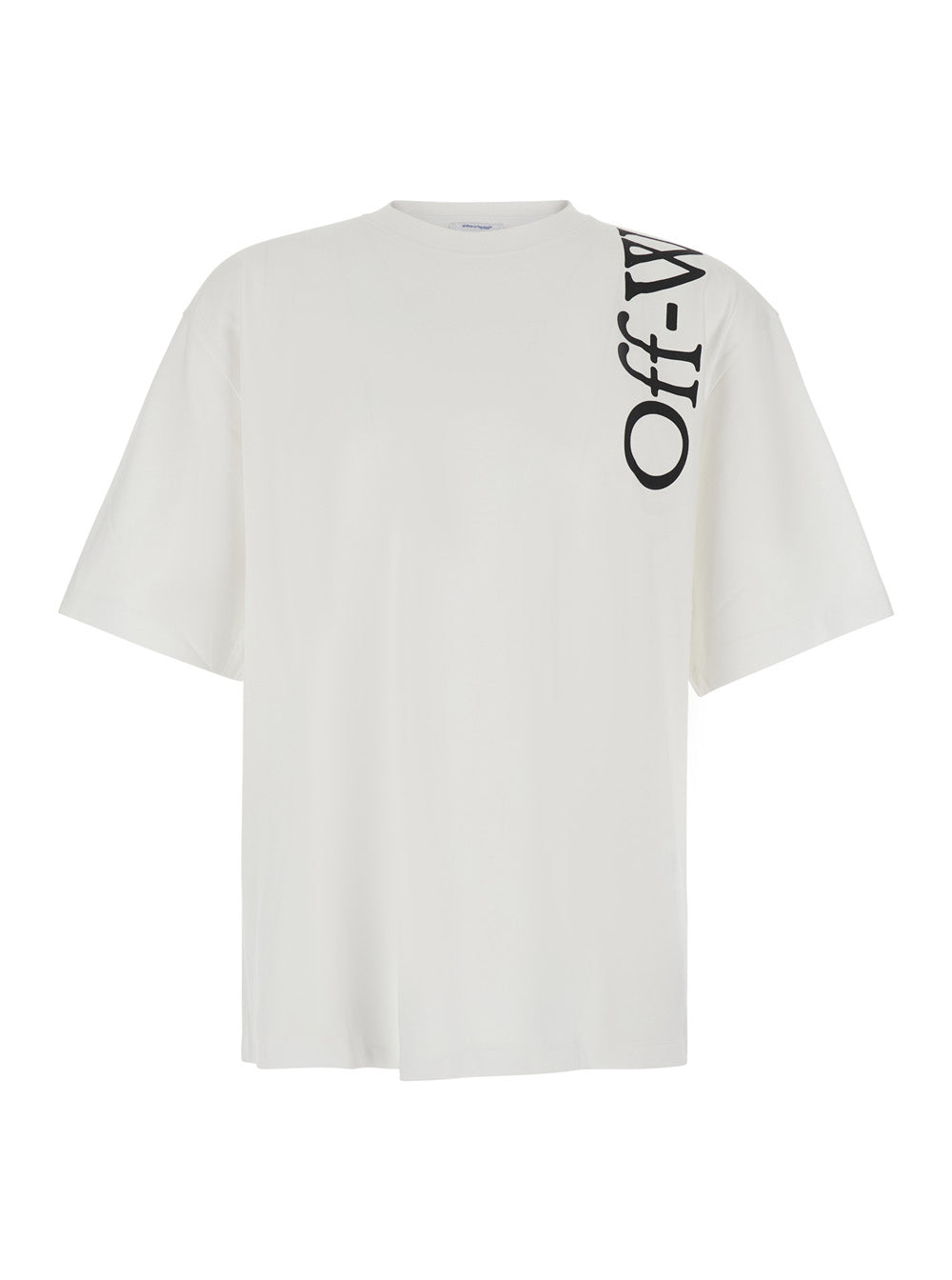 Off-White Men T-Shirt Vertical Bookish With Short Sleeves And Round Neck In White Cotton Unisex OFF-WHITE
