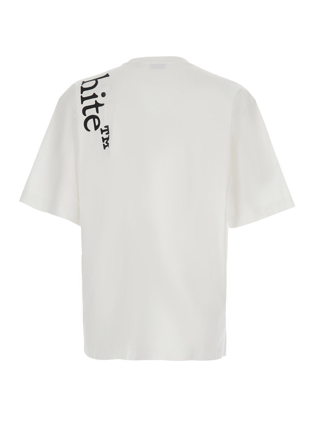 Off-White Men T-Shirt Vertical Bookish With Short Sleeves And Round Neck In White Cotton Unisex OFF-WHITE