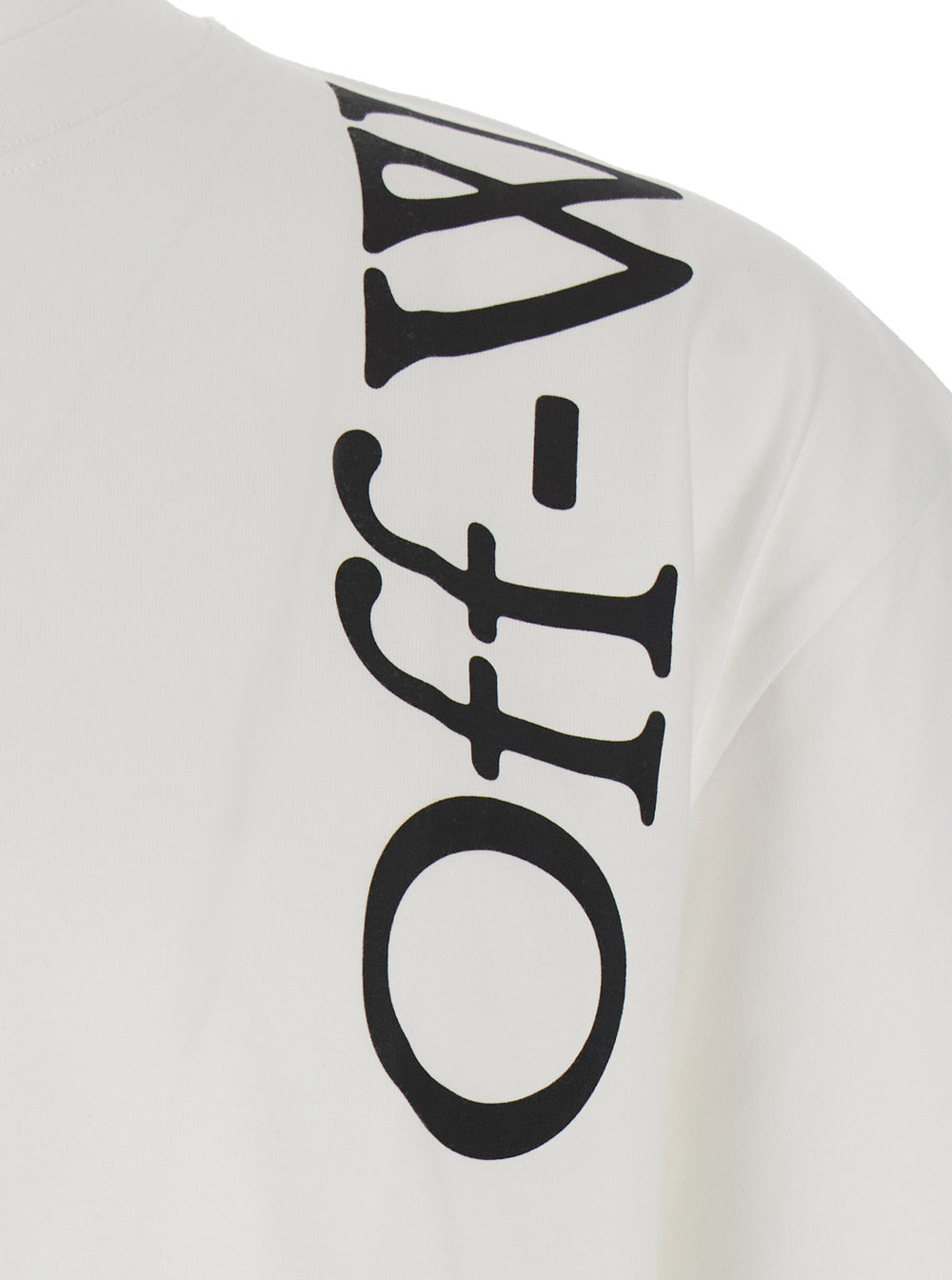 Off-White Men T-Shirt Vertical Bookish With Short Sleeves And Round Neck In White Cotton Unisex OFF-WHITE