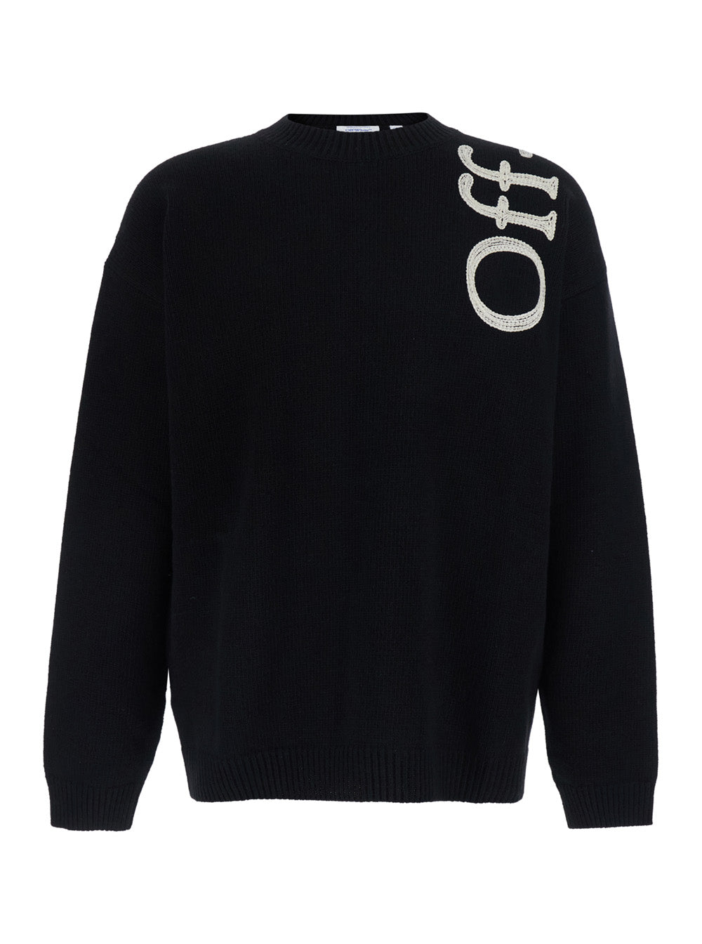 Off-White Men Vertical Bookish T-Shirt With Round Neck And Long Sleeves In Black Cotton Unisex OFF-WHITE