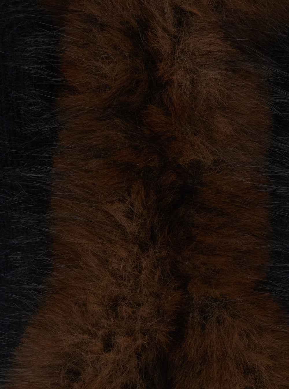 Self-Portrait Women Faux Fur Cardigan With Collar And Long Sleeves, In Black, Women SELF-PORTRAIT