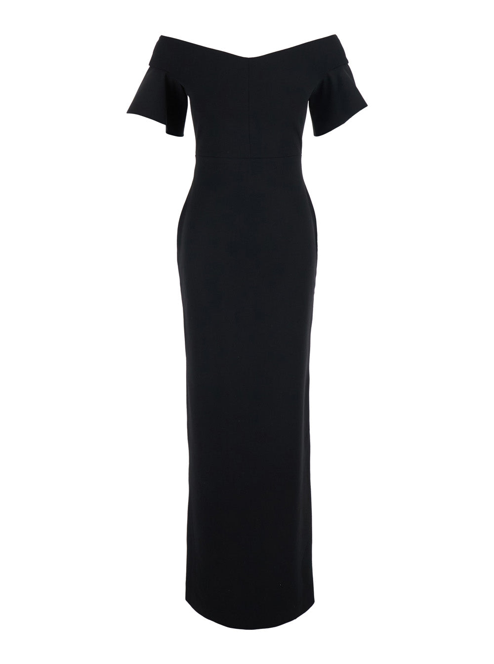 Solace London Women Cielo Maxi Dress - Long Dress With V-Neck And Long Sleeves In Tech Fabric - Women SOLACE LONDON