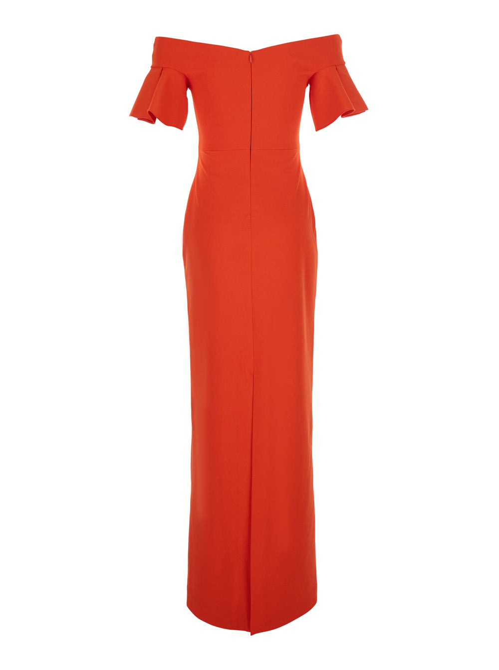 Solace London Women Cielo Maxi Dress Red With V-Neck And Long Sleeves In Fabric SOLACE LONDON