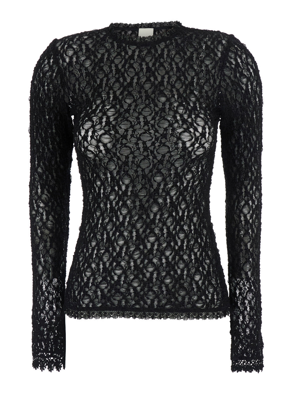 Isabel Marant Women Top Brany-Gb With Long Sleeves And V-Neck In Black Tech Fabric For Women ISABEL MARANT