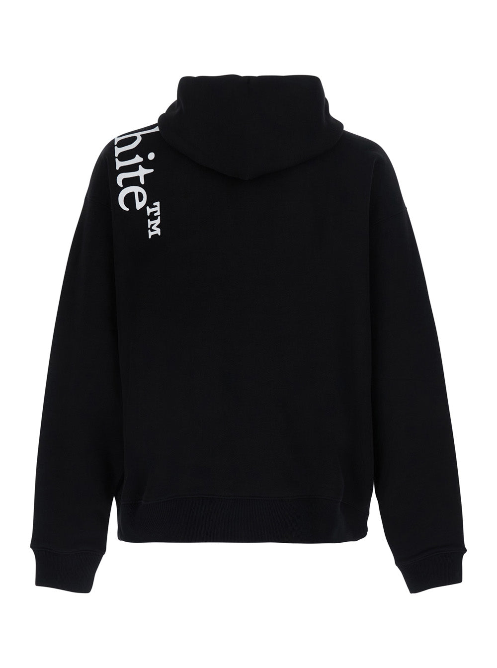 Off-White Men Sweatshirt Vertical Bookish With Black Cotton Logo Unisex OFF-WHITE