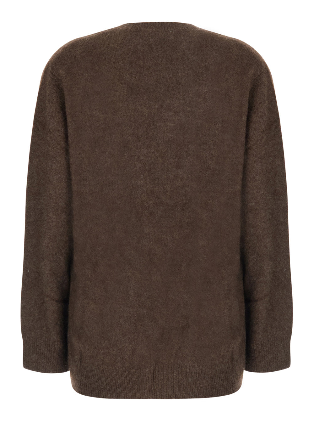 P.A.R.O.S.H. Women Yiak V Neck Pull With V-Neck And Long Sleeves In Beige Wool And Yak For Women P.A.R.O.S.H.